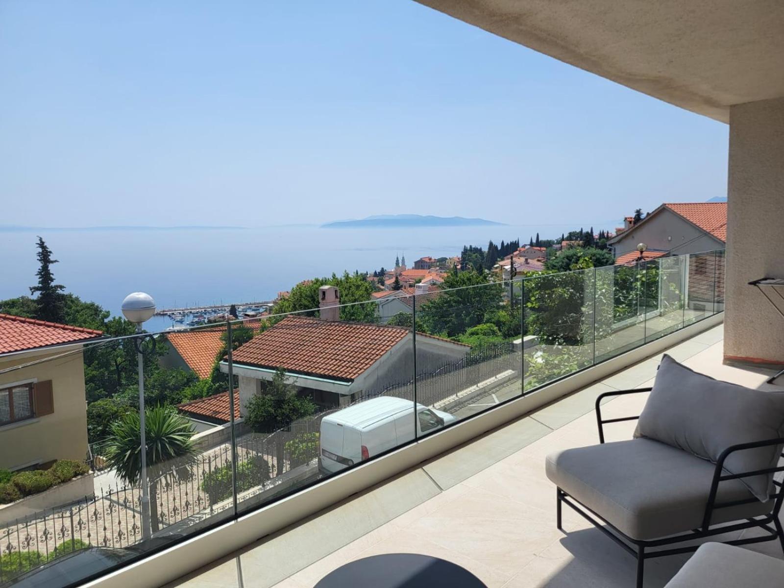 Premium Apartment With Beautiful Sea View, Short Walk To The Sea Opatija Extérieur photo
